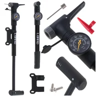 Pompki rowerowe - L-BRNO Pompka rowerowa z manometrem do roweru piłki materaca uchwytem na rower ręczna - miniaturka - grafika 1