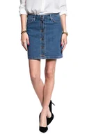 Spódnice - Lee, Spódniczka damska, A Line Skirt Mid Stonewash L38Nmg44, rozmiar W28 - miniaturka - grafika 1