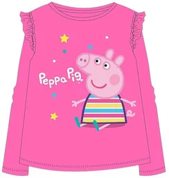 Bluzka dziewczęca z bohaterką bajki Świnka Peppa Różowy - Bluzy dla dziewczynek - miniaturka - grafika 1
