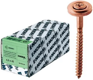 Wkręty farmerskie PZ A2 miedziane 4,5x65mm 100szt E-NORMpro - Wkręty - miniaturka - grafika 1