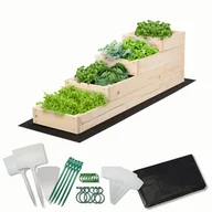Szklarnie ogrodowe - Skrzynia na warzywa warzywniak grządka drewniana 30x120 ZESTAW EKO / Wamar-Sosenka - miniaturka - grafika 1