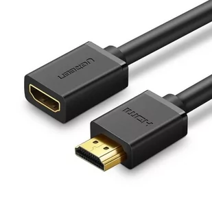 UGREEN kabel HDMI High Speed z Ethernetem, wtyczka na przedłużacz HDMI, pozłacane styki, wsparcie 1080P i 3D do Blu Ray Player, telewizora 3D, Roku, Boxee, Xbox360, PS3, Apple TV czarny 10142 - Kable - miniaturka - grafika 1