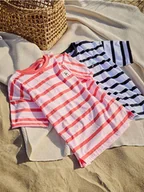 Koszulki dla dziewczynek - Reserved - Wzorzysty t-shirt z haftem - pastelowy róż - miniaturka - grafika 1