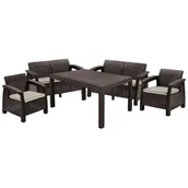 Meble ogrodowe - Zestaw mebli ogrodowych KETER Corfu Fiesta Brązowy - miniaturka - grafika 1