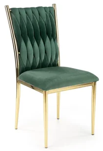 Zielone welurowe krzesło glamour N4-P05 - Krzesła - miniaturka - grafika 1
