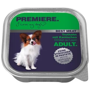 PREMIERE Best Meat Adult Indyk z królikiem 32x100 g - Mokra karma dla psów - miniaturka - grafika 1