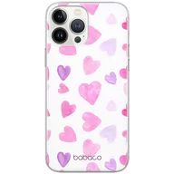 Etui i futerały do telefonów - Etui Babaco dedykowane do Iphone 5/5S/SE, wzór: Serduszka 005 Etui częściowo przeźroczyste, oryginalne i oficjalnie licencjonowane - miniaturka - grafika 1