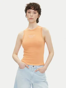 Pepe Jeans Top Viv PL506032 Pomarańczowy Slim Fit - Koszulki i topy damskie - miniaturka - grafika 1