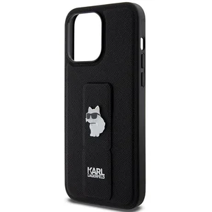 Etui Karl Lagerfeld KLHCP13LGSACHPK Apple iPhone 13 / 13 Pro hardcase Gripstand Saffiano Choupette Pins czarny/black - Etui i futerały do telefonów - miniaturka - grafika 7