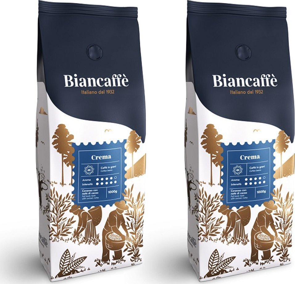 Kawa ziarnista Biancaffe Kawa ziarnista 2x 1kg Biancaffe Espresso Crema