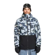 Kurtki narciarskie - Kurtka snowboardowa męska Quiksilver Mission Printed Block - miniaturka - grafika 1