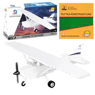Klocki - Cobi 26620 Samolot Cessna 172 Skyhawk-White 160 El. + PŁYTKA - miniaturka - grafika 1