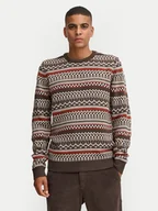 Swetry męskie - Blend Sweter 20717485 Brązowy Regular Fit - miniaturka - grafika 1