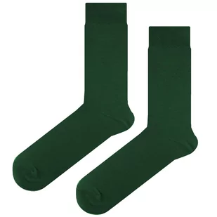 Skarpety garniturowe gładkie zielone EM 71 - EM Men's Accessories - Skarpetki męskie - miniaturka - grafika 1