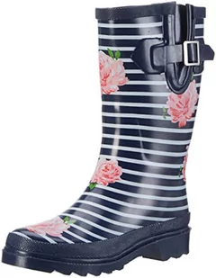 Beck Damskie kalosze Stripes, niebieski ciemnoniebieski 05, 36 EU - Kalosze damskie - miniaturka - grafika 1