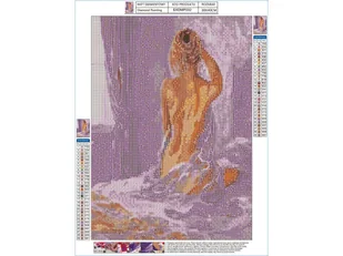 Haft Diamentowy, Obraz, Mozaika Diamentowa Diamond Painting, SUBTELNY AKT 30x40cm - Rękodzieło - miniaturka - grafika 5