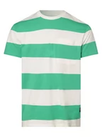 Koszulki męskie - Tom Tailor Denim - T-shirt męski, zielony|biały - miniaturka - grafika 1