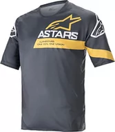 Koszulki męskie - Alpinestars Koszulka męska Racer Jersey, Szary/Żółty, M - miniaturka - grafika 1
