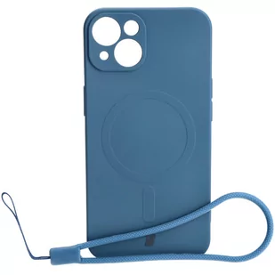 Etui Bizon Case Silicone MagSafe do iPhone 13, granatowe - Etui i futerały do telefonów - miniaturka - grafika 1