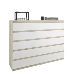 Komoda Mobene Modern 140 X 40 X 120Cm Dąb Sonoma Mix - Komody - miniaturka - grafika 1