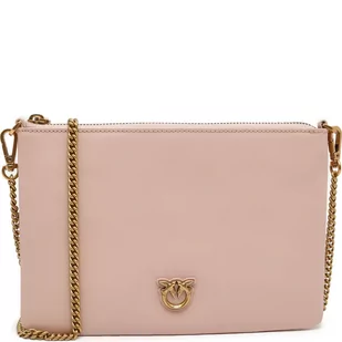 Pinko Skórzana kopertówka FLAT CLASSIC VITELLO SETA - Torebki damskie - miniaturka - grafika 1