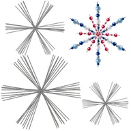 Inne - TEMU 15szt. Dekoracje Świąteczne na Boże Narodzenie - Drut z Płatkami Śniegu, Drut z Koralikami na Biżuterię DIY, Wstążki i Ozdoby na Zimowe - miniaturka - grafika 1
