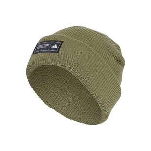 Czapka zimowa ADIDAS ESS BEANIE CUFF IY5257 – Oliwkowy - Czapki damskie - miniaturka - grafika 1