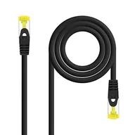 Kable miedziane - Monkey Ladder kabel sieciowy Ethernet RJ45 LSZH Cat.6A SFTP, AWG26, 100% miedzi, bez alogenów, czarny, 2.0mts - miniaturka - grafika 1