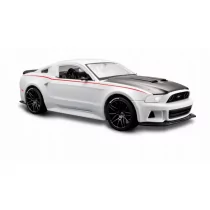 Model kompozytowy Ford Mustang Street Racer 1/24 biały Maisto - Kolekcjonerskie modele pojazdów - miniaturka - grafika 1
