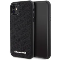 Etui i futerały do telefonów - Etui Karl Lagerfeld KLHCN61PQKPMK Apple iPhone XR / 11 hardcase Quilted K Pattern czarny/black - miniaturka - grafika 1
