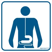 Systemy ekspozycyjne i znaki informacyjne - RE014 GASTROLOGIA, PN - PŁYTA PCV 1MM; (100X100MM) - miniaturka - grafika 1