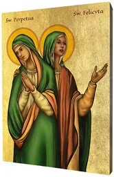 Święte Perpetua i Felicyta - ikona religijna - Ikony i obrazy sakralne - miniaturka - grafika 1