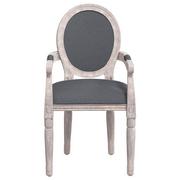 Krzesła - Krzesło stołowe, ciemnoszare, 54x56x96,5 cm, obite tkaniną - miniaturka - grafika 1