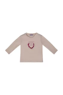 Bluzki dla niemowląt - Pinko Up longsleeve niemowlęcy kolor beżowy - grafika 1