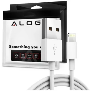 Kabel 2m Alogy Fast Charge USB do Lightning przewód do ładowania iPhone 20W White - Kable USB - miniaturka - grafika 1