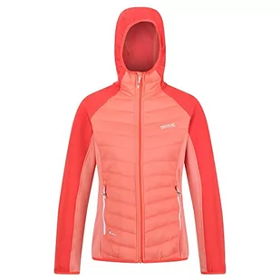 Regatta Damska kurtka z kapturem Anderson VI Hybrid, Fusion Coral/Neon Pink, 44 - Kurtki damskie - miniaturka - grafika 1