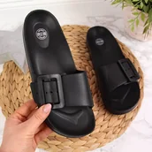 Klapki i japonki damskie - Big Star Klapki damskie piankowe plażowe czarne Big Star FF274A389 37 - miniaturka - grafika 1