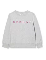 Bluzy dla chłopców - Replay Bluza chłopięca, M04 szary melanż, 8 Lat - miniaturka - grafika 1