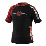 Kimona, stroje i obuwie - Rashguard dla dzieci Koszulka do MMA Fitness Extreme Hobby RED WARRIOR - miniaturka - grafika 1