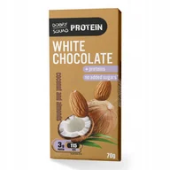 Zdrowa żywność - Biała czekolada proteinowa bez cukru kokos migdały 70g - miniaturka - grafika 1