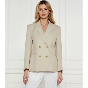 Tommy Hilfiger Marynarka Slim Fit z dodatkiem lnu - Marynarki i żakiety damskie - miniaturka - grafika 1
