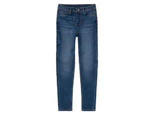 pepperts!® Jeansy dziewczęce z bawełną, super skinny fit (Niebieski, 146) - Spodnie i spodenki dla dziewczynek - miniaturka - grafika 1