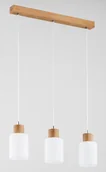 Lampy sufitowe - Alfa Evic 62270 lampa wisząca zwis 3x60W E27 drewno/biała - miniaturka - grafika 1