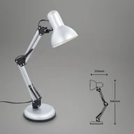 Lampy stojące - Briloner Lampa biurkowa Pixa, regulowana, E14, biała - miniaturka - grafika 1