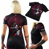 Kimona, stroje i obuwie - Rashguard Damski Z Krótkim Rękawem Ground Game Tsuru Warrior R. Xs - miniaturka - grafika 1