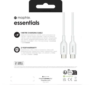 Mophie Essentials - kabel USB-C -USB-C 1m (white) - Kable USB - miniaturka - grafika 1