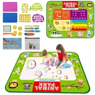 Maty edukacyjne - WOOPIE Mata Wodna do Malowania 2w1 XXL Dwustronna Zwierzęta - miniaturka - grafika 1