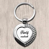 Breloki - Brelok metalowy w kształcie serca z Twoim zdjęciem - miniaturka - grafika 1