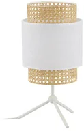 Lampy stojące - TK Lighting Lampa stołowa rattanowa abażur BOHO WHITE wys. 40cm biały TK6565 - miniaturka - grafika 1