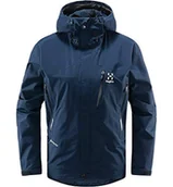 Kurtki damskie - Haglöfs Damska kurtka hardshellowa Astral GTX Jacket wodoszczelna, wiatroszczelna, oddychająca, niebieska (Tarn Blue), XS - miniaturka - grafika 1